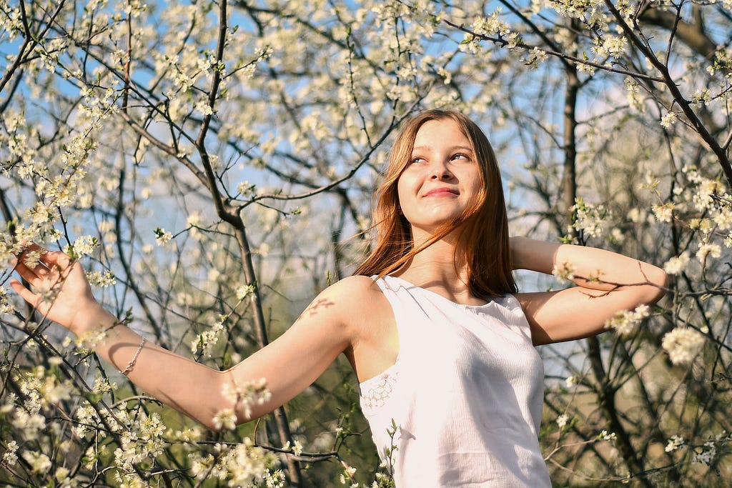 young woman posing outdoor