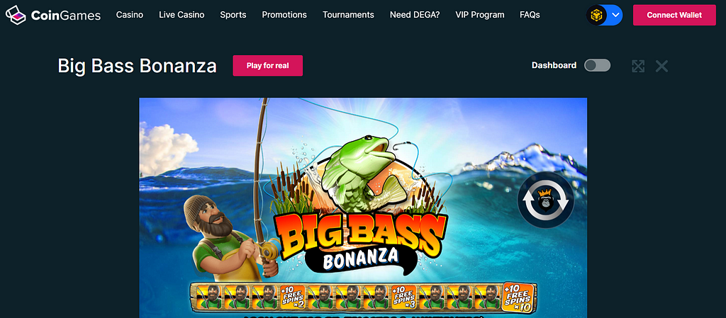 Play Big Bass Bonanza by Pragmatic play on CoinGames online casino