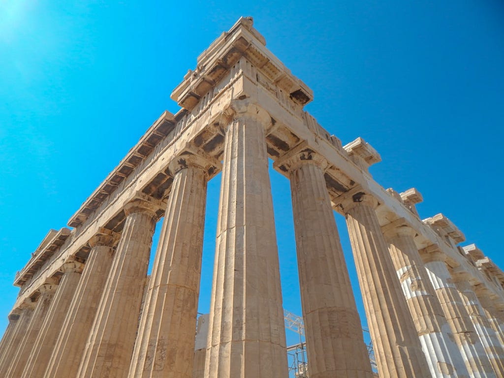 Clark Van Der Beken  took this close-up photo of the Parthenon in Athens,  Greece.