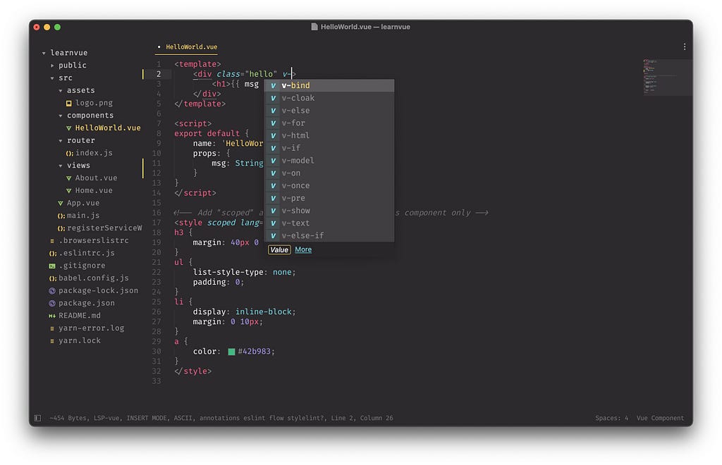 A screenshot of Sublime Text IDE in use