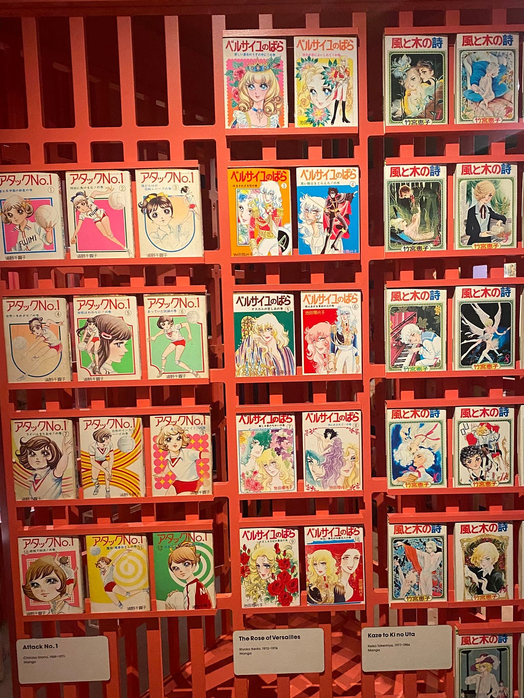 Vintage manga display