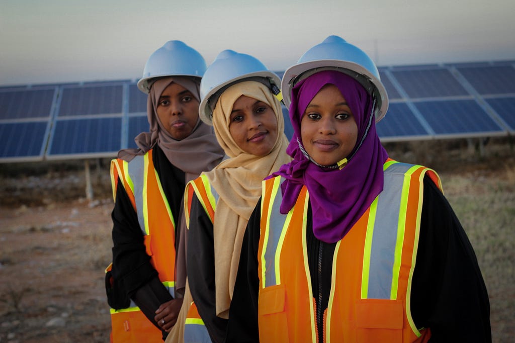 Female construction workers in Somaliland