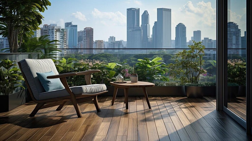 Suraj Lumina Mahim — balcony in bedroom