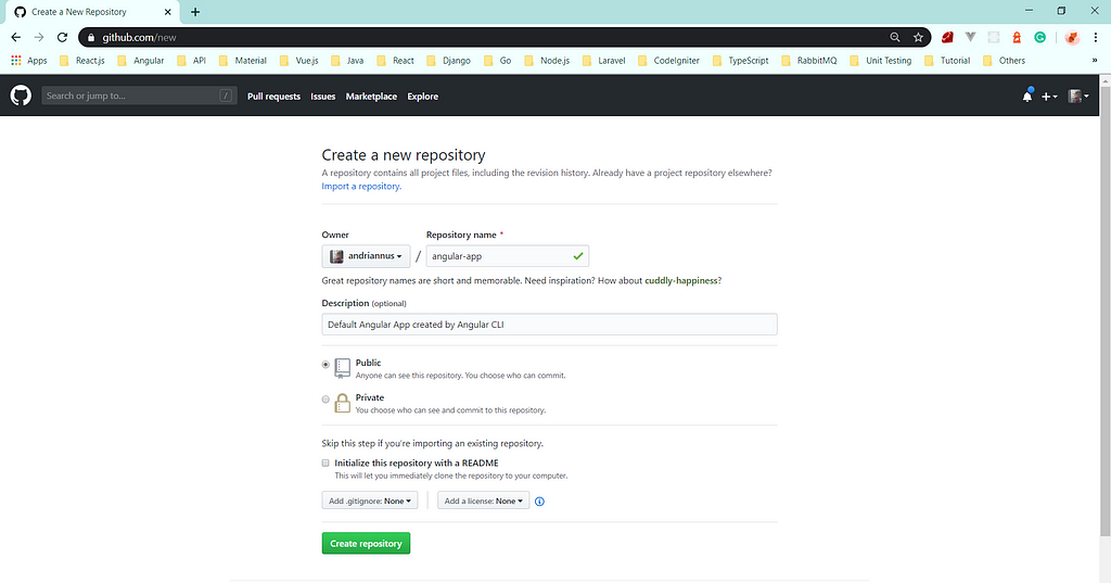 Membuat Repositori baru di Github