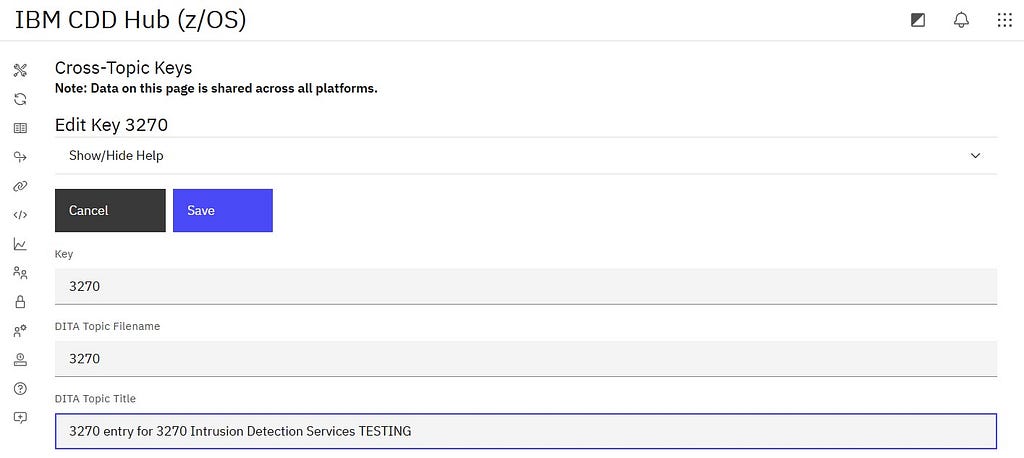 Cross-topic key change test