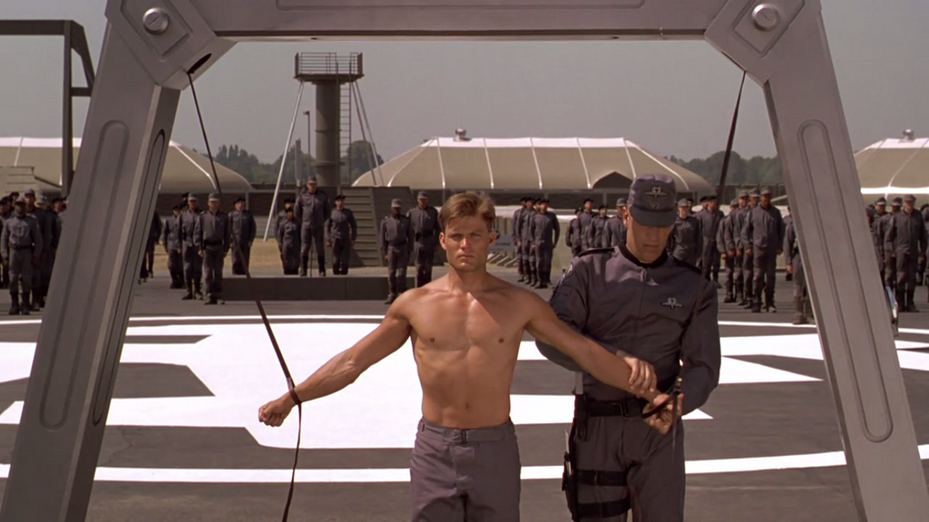 Starship Troopers film flogging scene