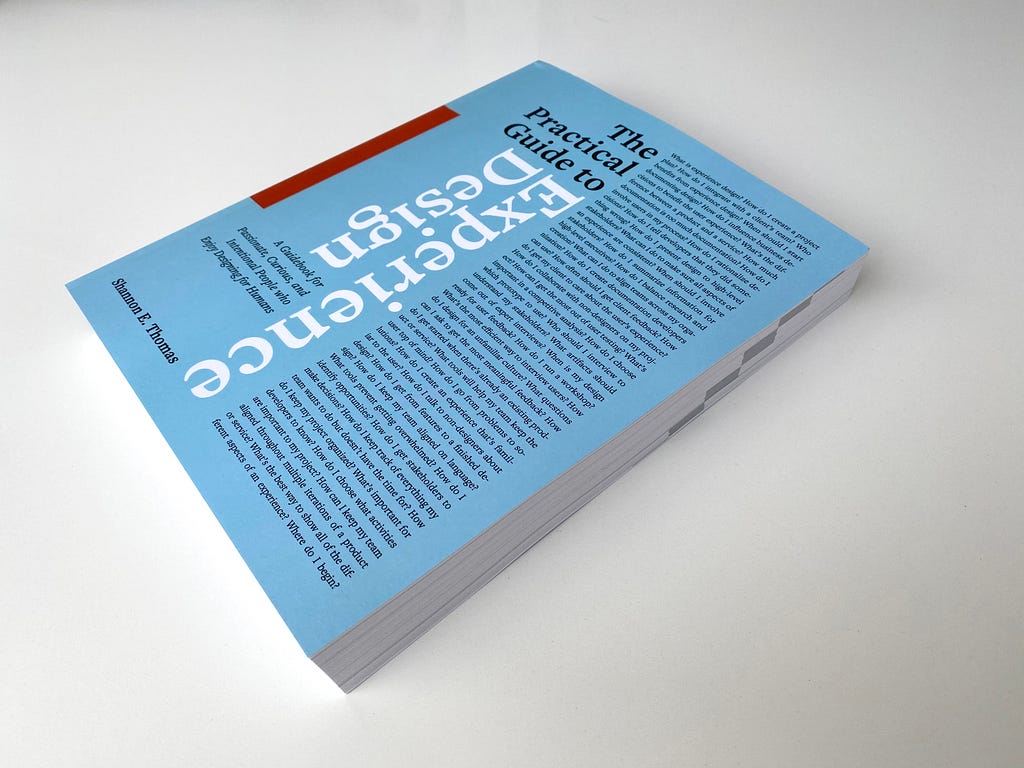 Print proof of The Practical Guide to Experience Design