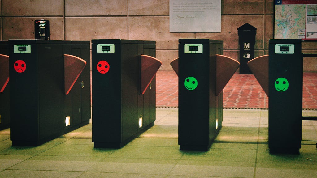 Smileys on train ticket machines
