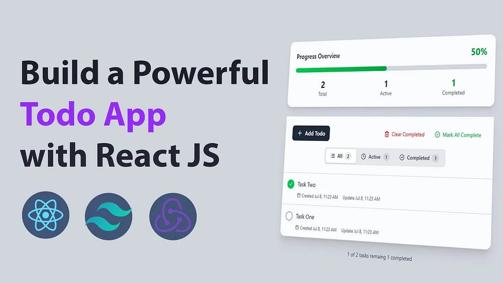 Build a Modern Todo App with React JS & Tailwind CSS