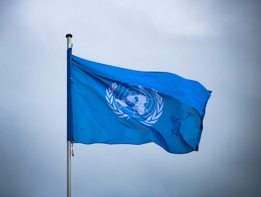 The United Nations Flag at the UN Simulation Exercise 2023