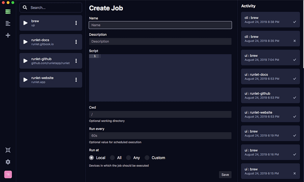 Job Creation Form