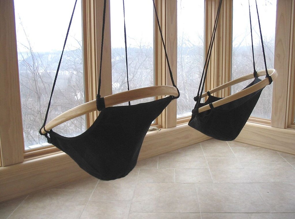 Chair swing in bedroom