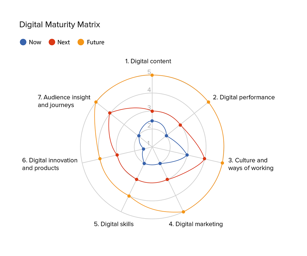 An example digital maturity matrix graph