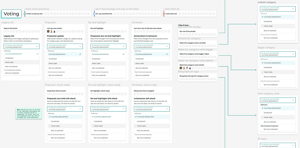 An example of when you might want to break the ‘simple vote’ rule. Many options and iterations are presented to prevent too much back and forth.