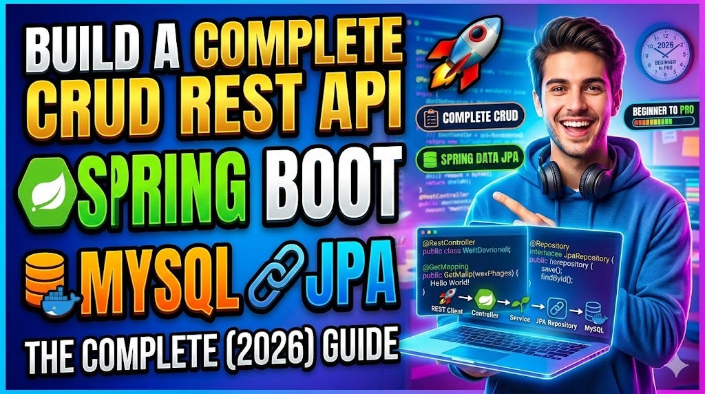 Spring Boot + MySQL + JPA: Build a Complete CRUD REST API (2026 Beginner to Pro Guide)