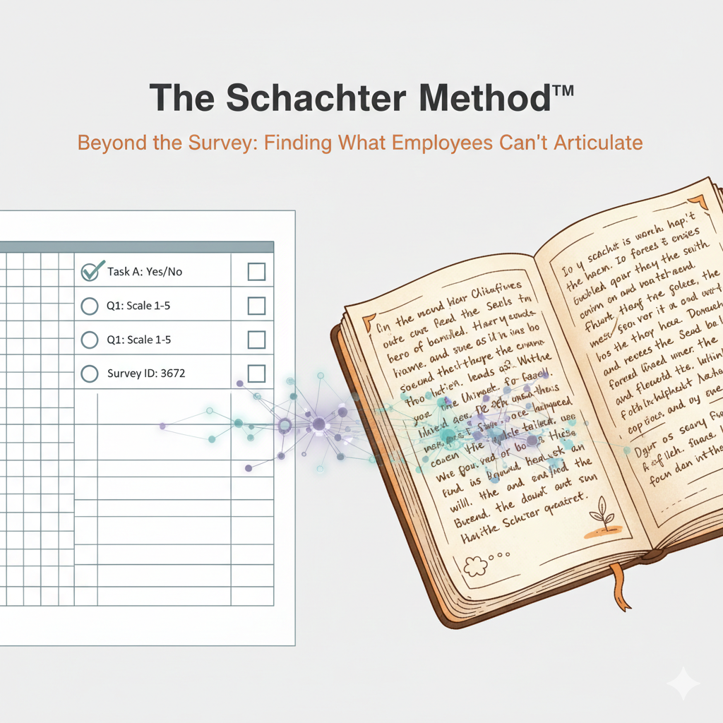 The Schachter Method™ — Beyond the Survey: Finding What Employees Can’t Articulate first…