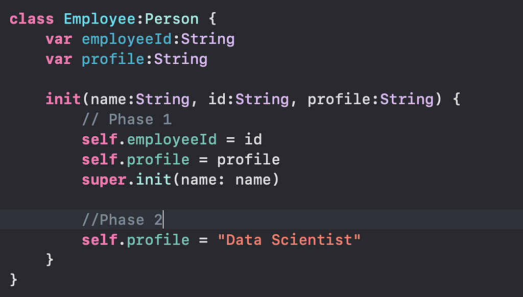 Swift two phase initialization