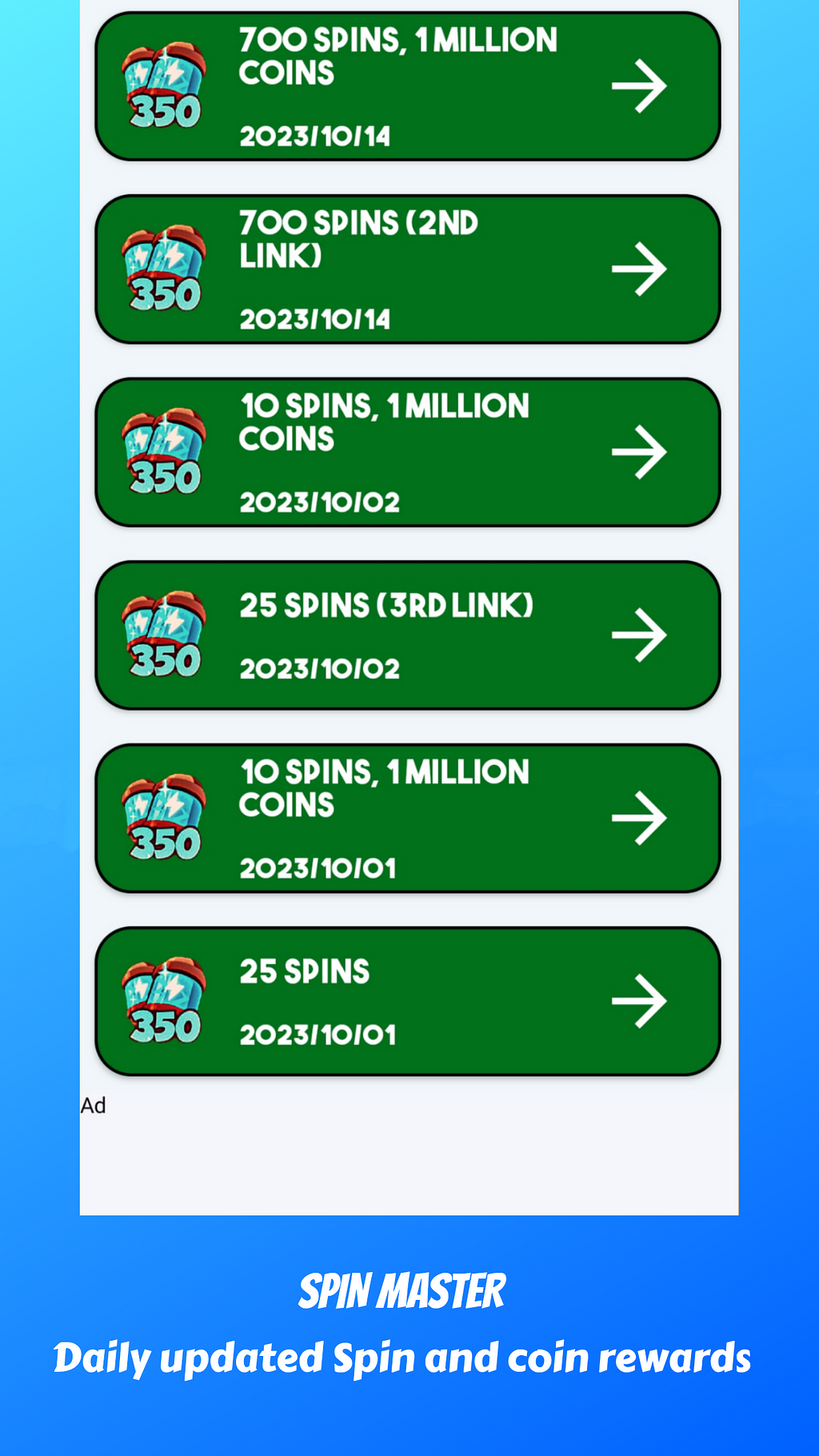 Spin Master: Coin Reward Links App