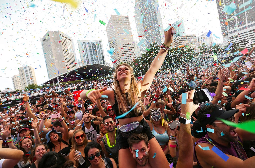 Raisini Party crowd during Ultra Music Festival Miami