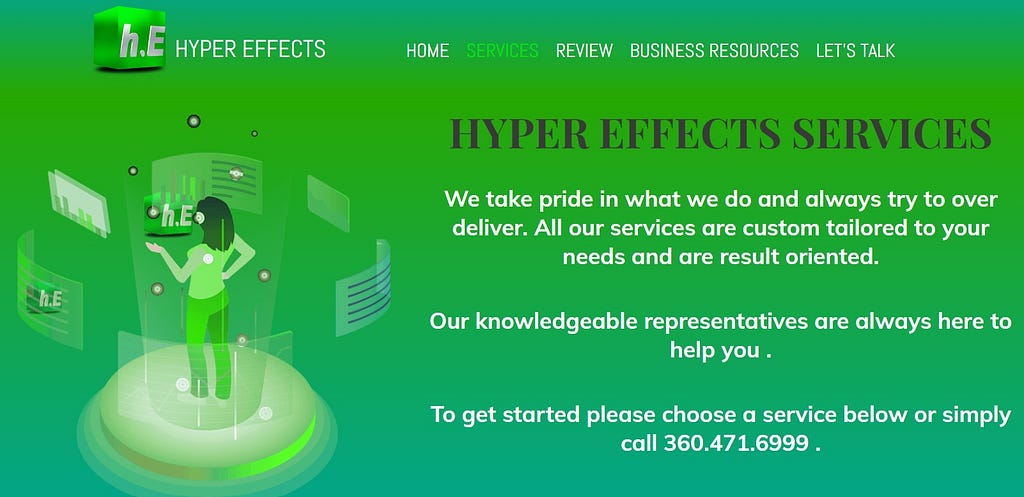 Hyper effects services for small business under affordable pricing