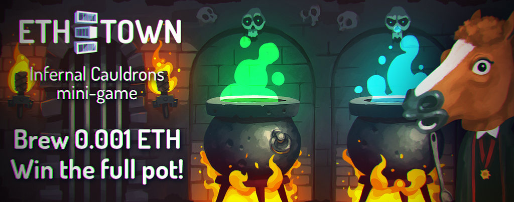 Infernal cauldrons mini-game in eth. Town