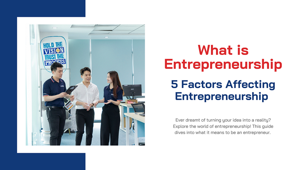 What is Entrepreneurship — 5 Factors Affecting Entrepreneurship