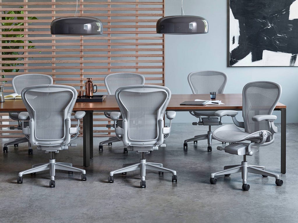 Herman Miller Aeron Chairs in an Office Setting