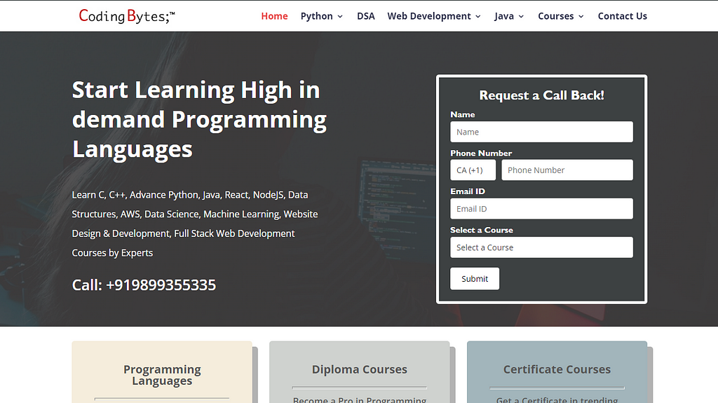 Python training institute in Uttam Nagar- Coding Bytes