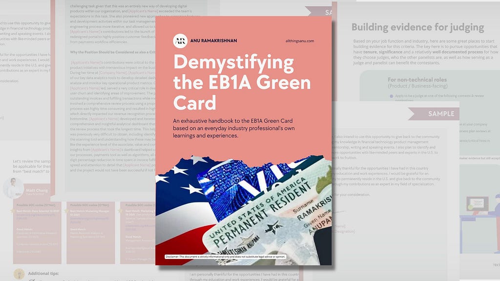 EB1A green card requirements, letter templates, attorney recommendations
