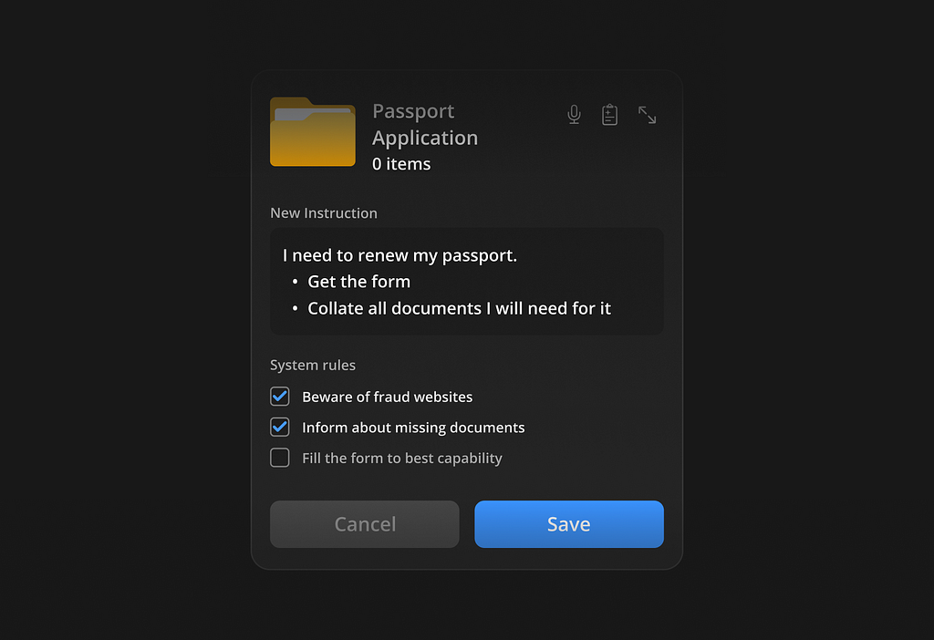 Global file collation instruction