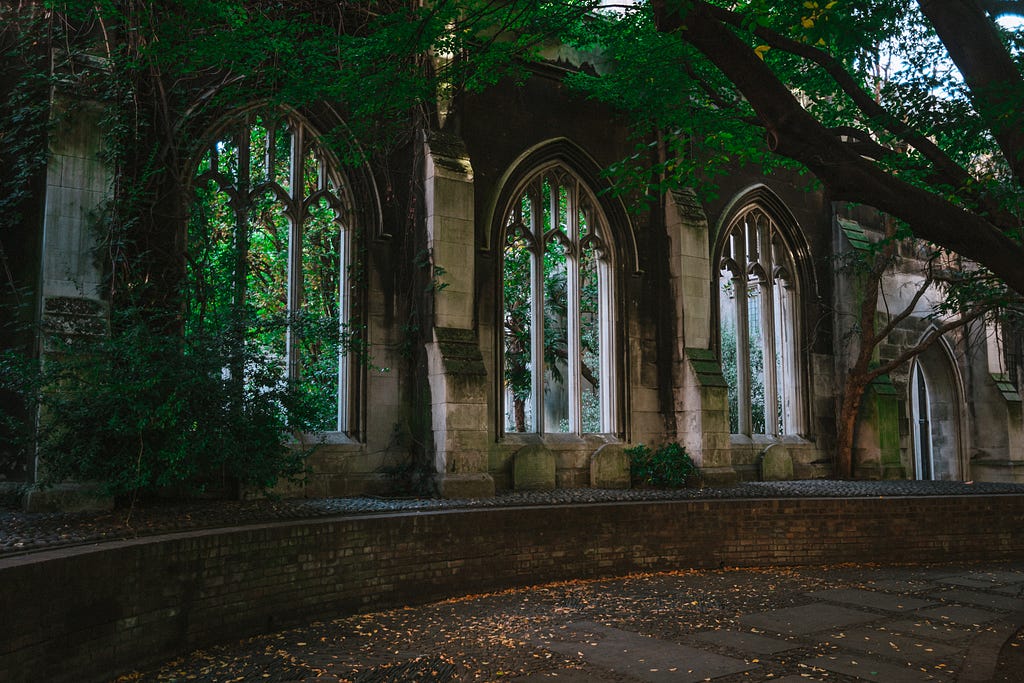 Cathedral Arches of St Dunstan in the East-Photo by Shawn M. Kent