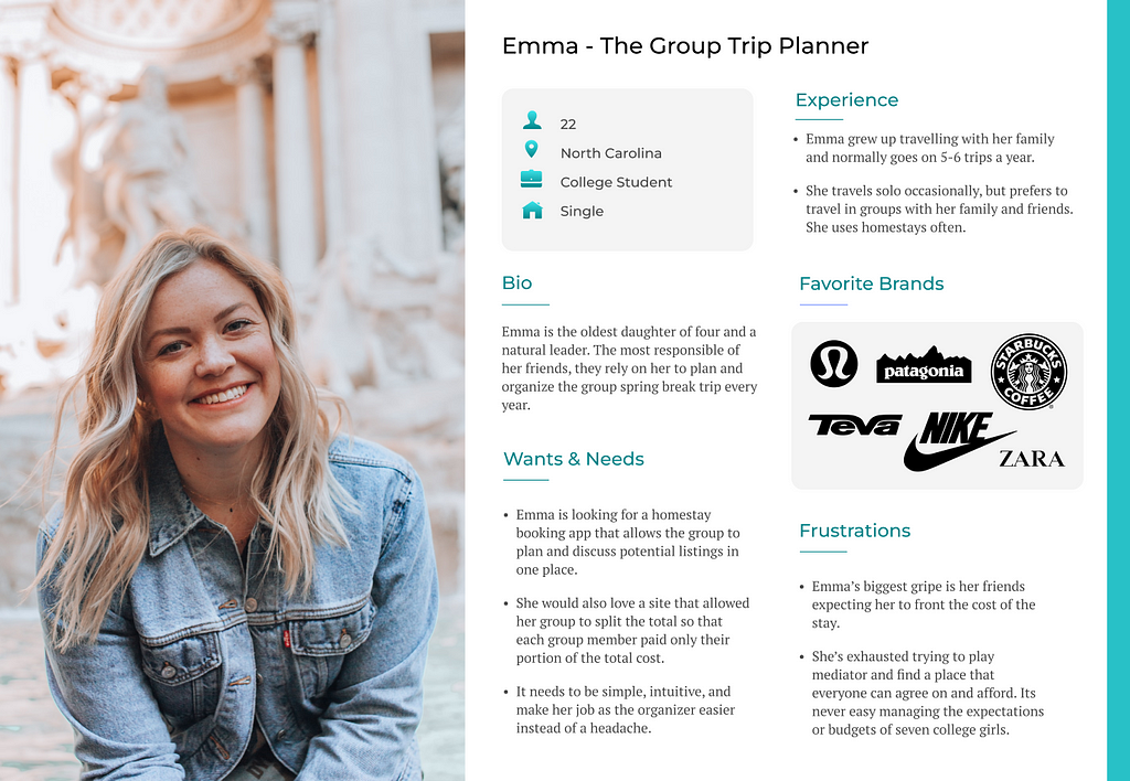 User persona: meet Emma!