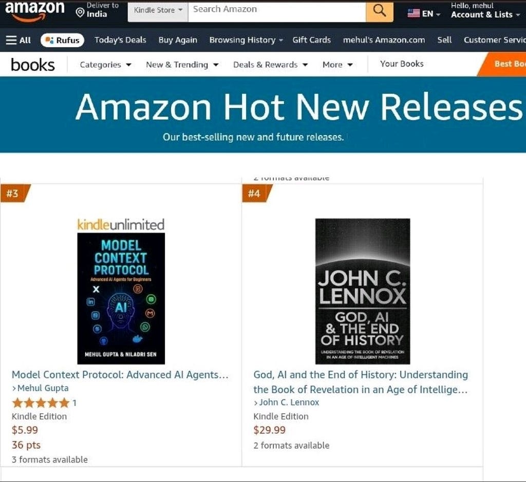 Model Context Protocol : Advanced AI Agents for Beginners, My new book is trending