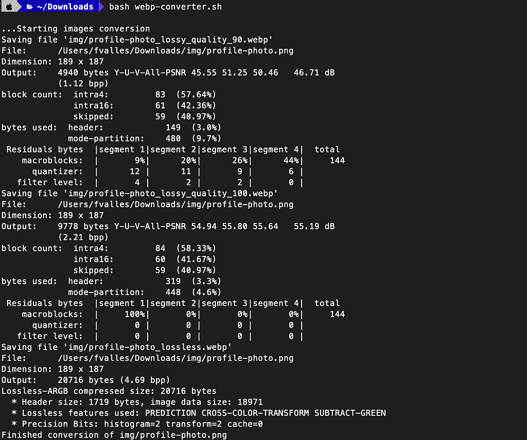 webp-converter file output