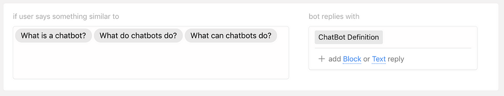 Creating AI rules in Chatfuel
