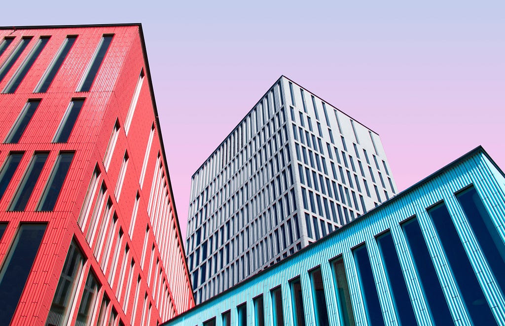 A beauty set of colorful buildings