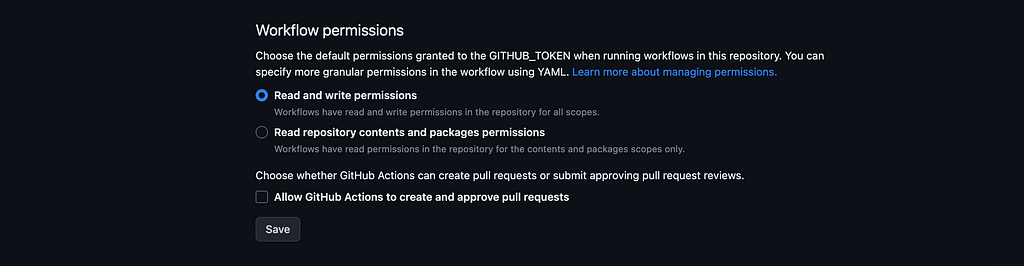 GitHub Workflow Actions Permissions