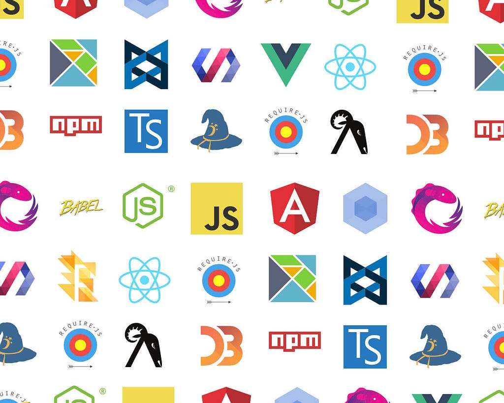 Collection of javaScript framework icons