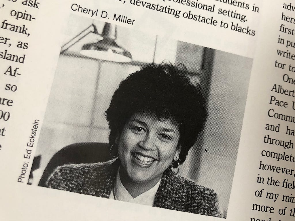 Cheryl D. Miller 1987 Press Bio Photo in her office, Cheryl D. Miller Design, Inc. New York, NY. 353 Lexington Avenue, 15th Floor, New York City