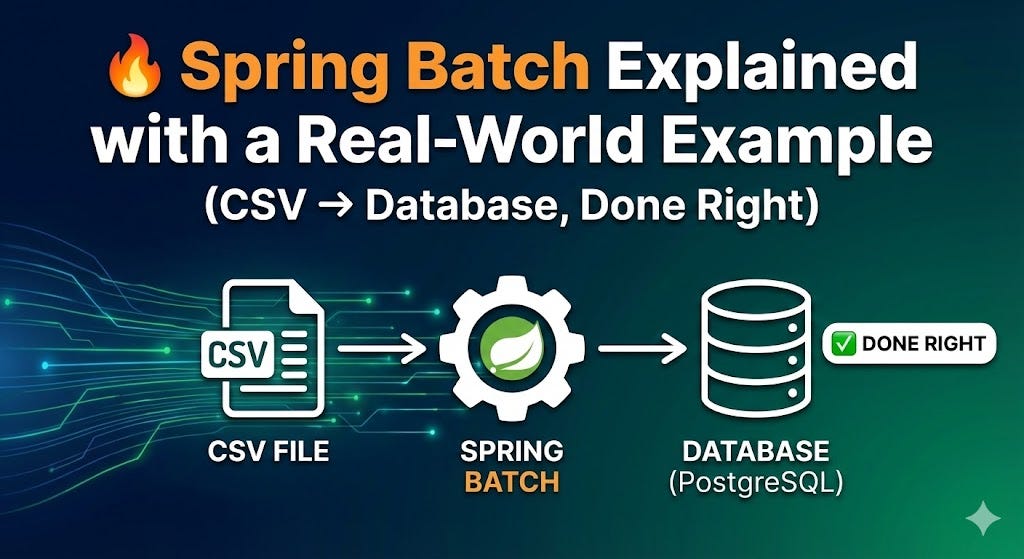 Spring Batch Explained with a Real-World Example (CSV → Database, Done Right)