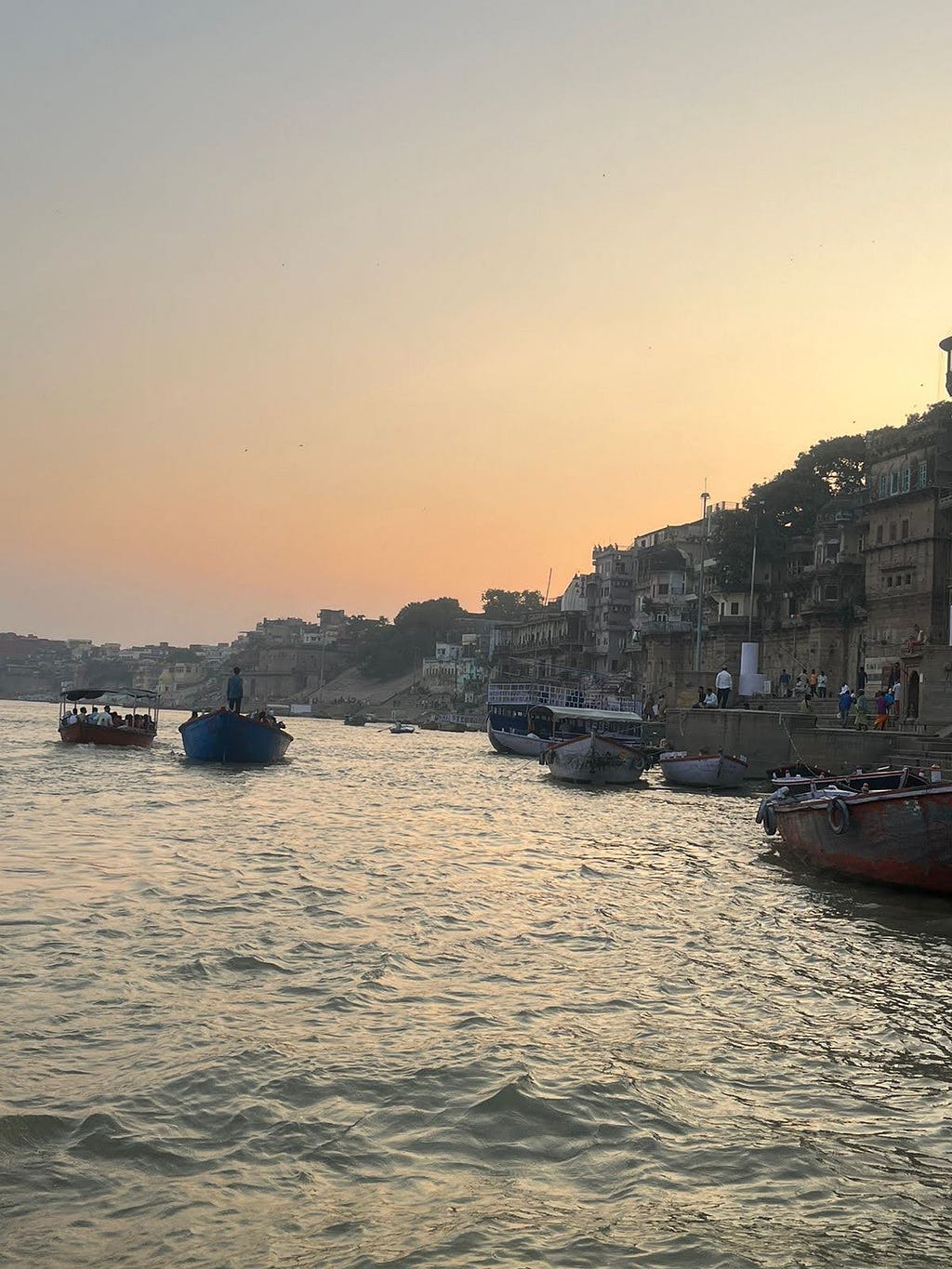 varanasi boat ride takes you across all the ghats with scenic views