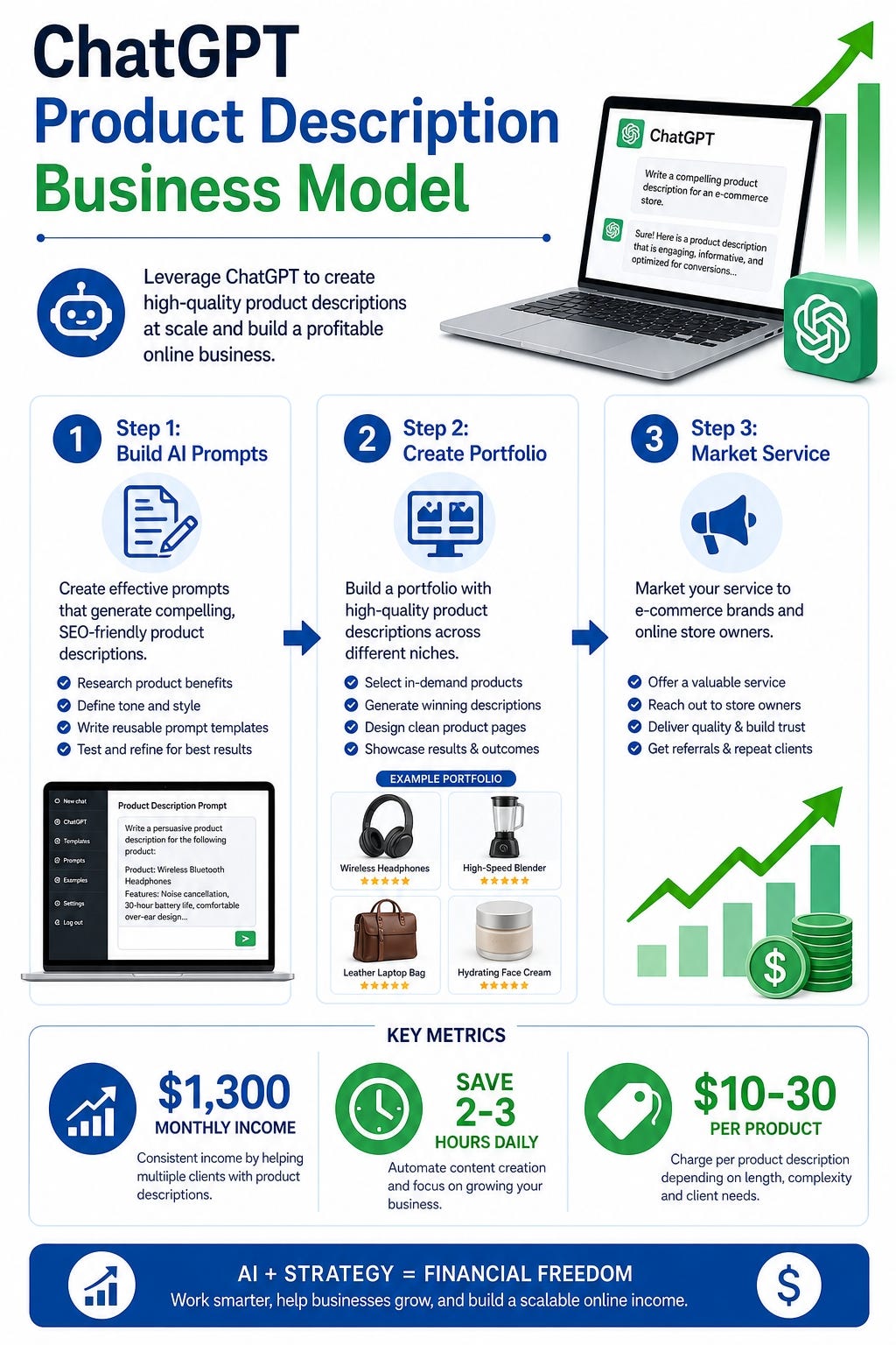 Small Business Owner Makes $1,300 Monthly with ChatGPT Product Description Service