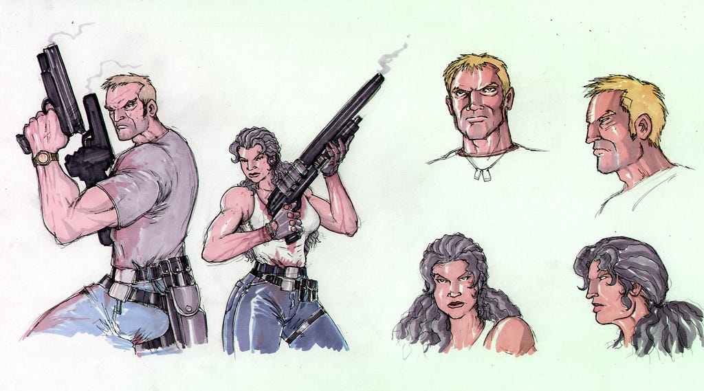 IDW Zombies Hunters character designs artist Don Figureoa