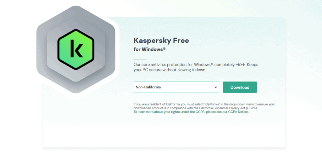 Kaspersky Free download page