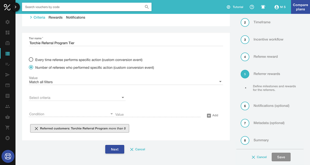 How to build additional referral tiers in Voucherify