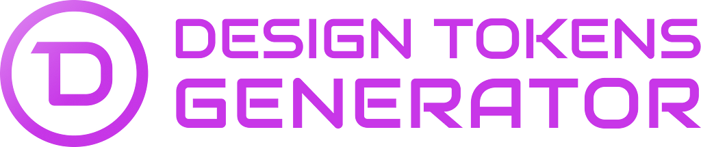 Design Tokens Generator logo with wording on the side