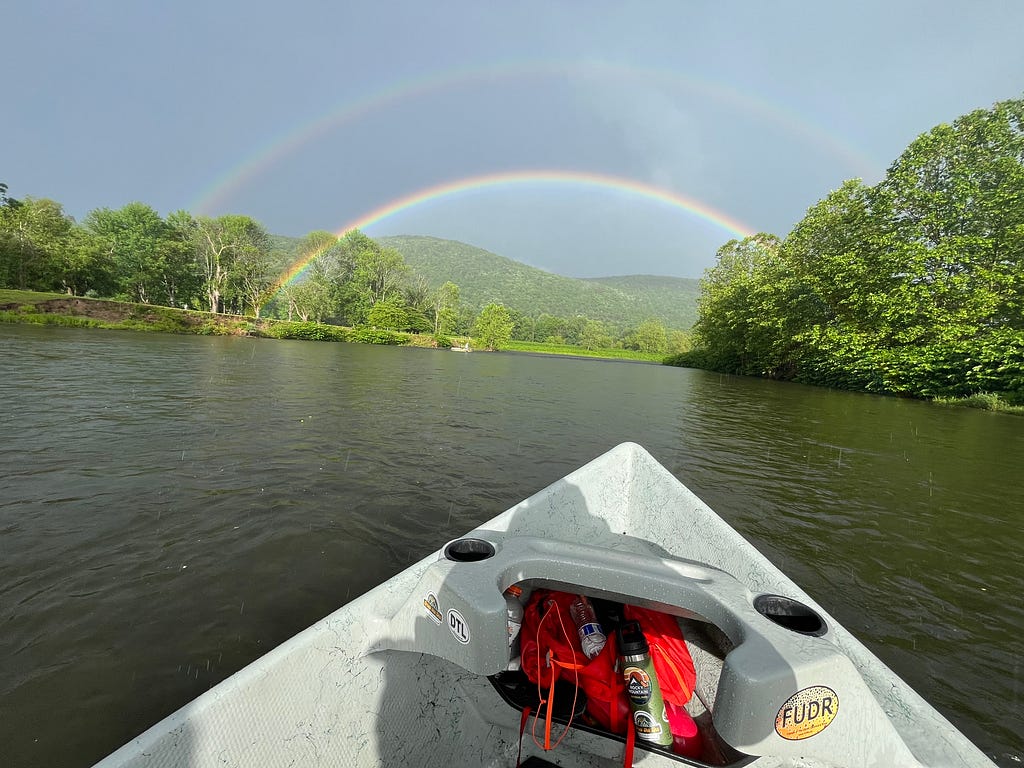 double rainbow; delaware river