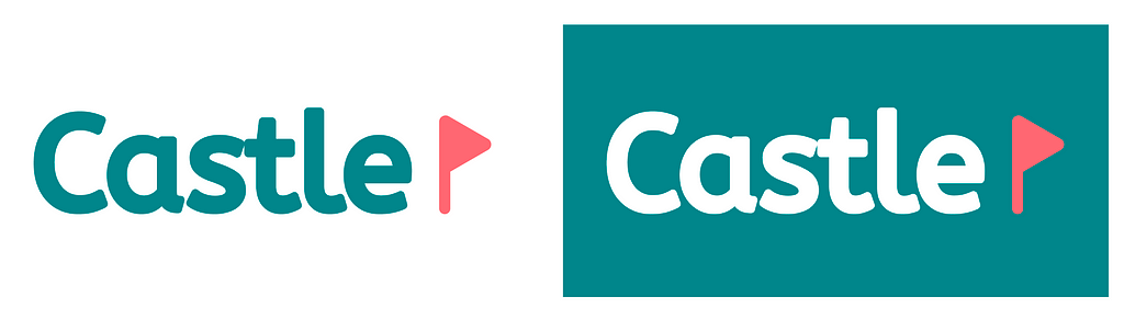 Logo do Castle, o design system criado para o projeto do Airbnb. O logo tem uma bandeira simples e sem muitos detalhes