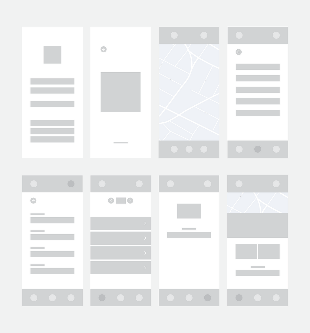 Wireframe de baixa fidelidade