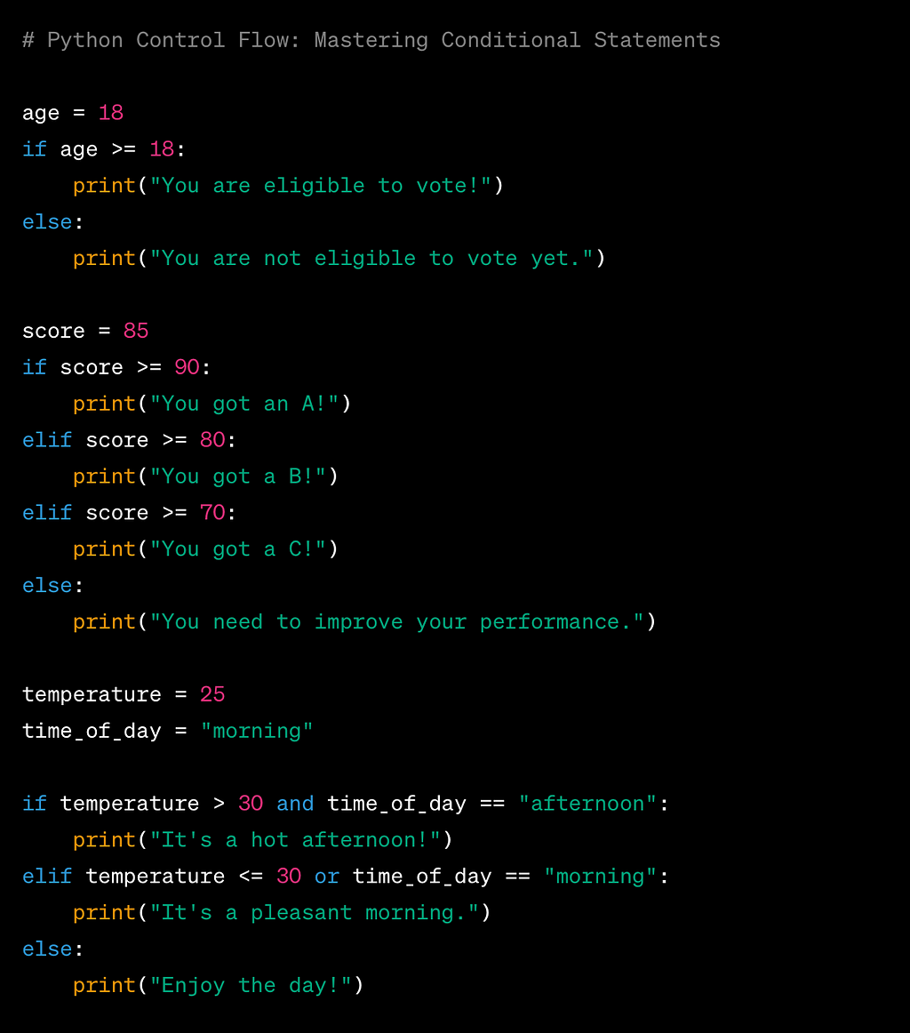 Conditional Statements in Python